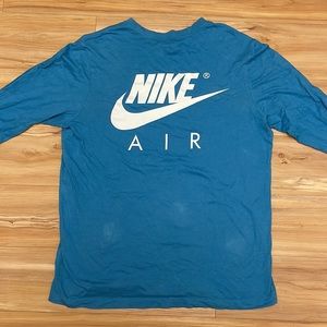 Blue Nike Long Sleeve T-Shirt (Size: L)